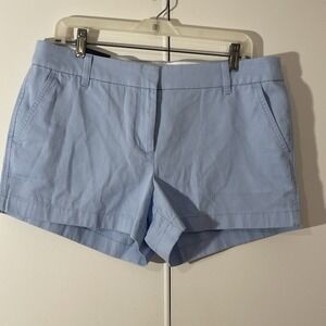 J. Crew NWT Chambray Blue 100% Cotton Women's 3.5" Classic Chino Shorts Size 12